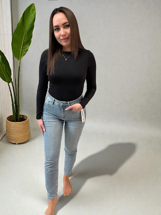 BLAZE strasszkövekkel ellátott farmernadrág